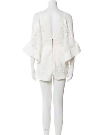 Alice McCall Lace Pattern V-Neck Romper