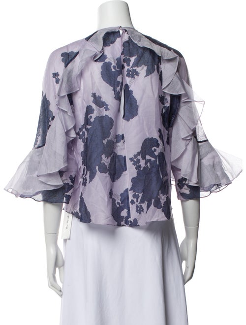 Alice McCall Floral Print Bateau Neckline Crop Top