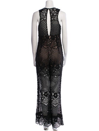 Alice McCall Lace Pattern Plunge Neckline Jumpsuit