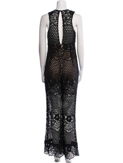 Alice McCall Lace Pattern Plunge Neckline Jumpsuit