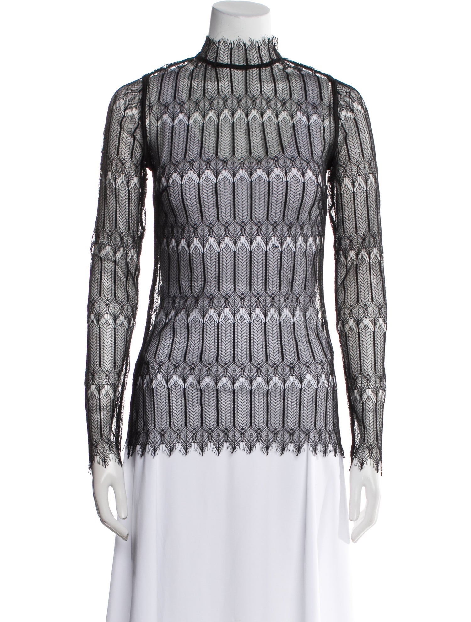 Alice McCall Lace Pattern Mock Neck Blouse w/ Tags