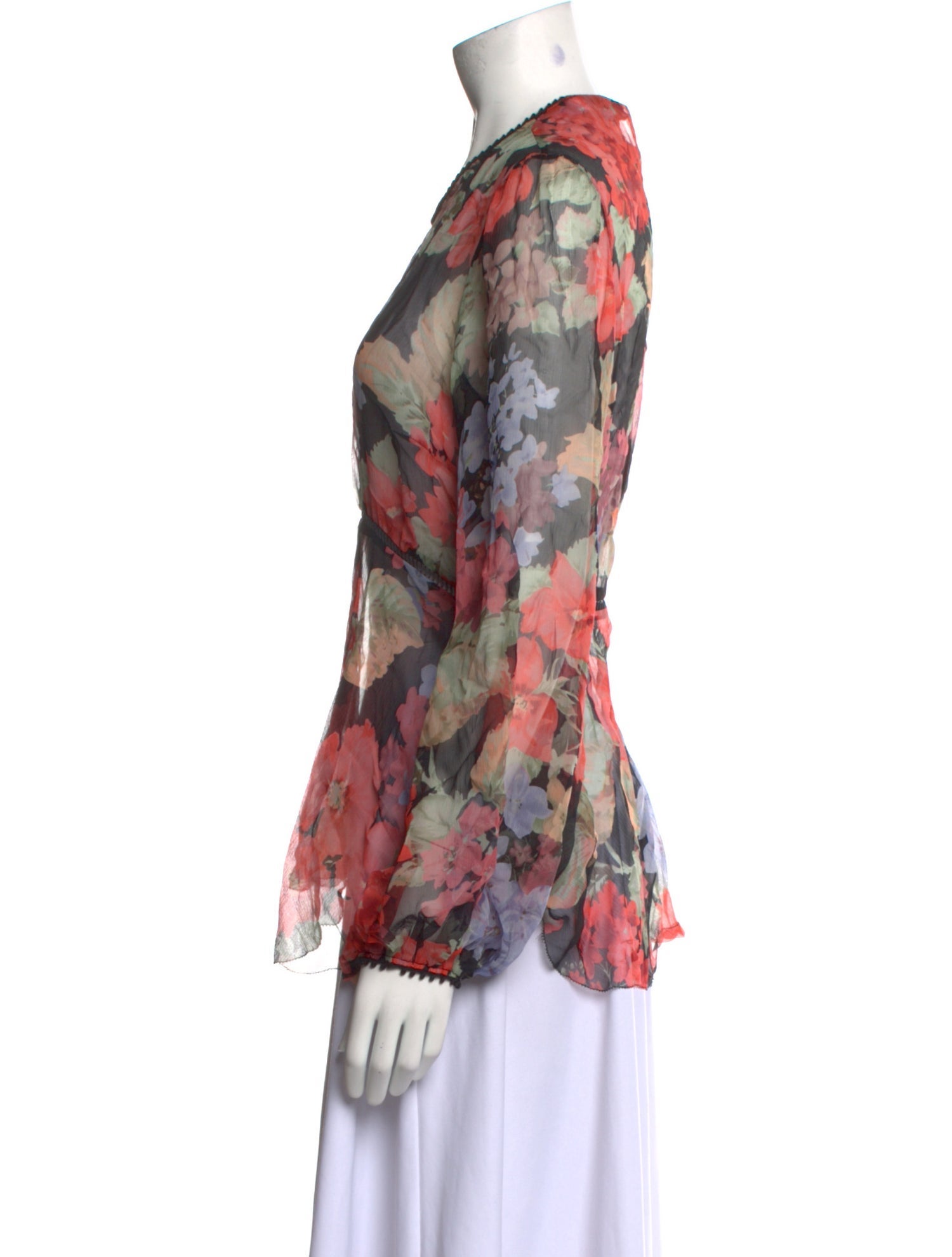 Alice McCall Silk Floral Print Blouse