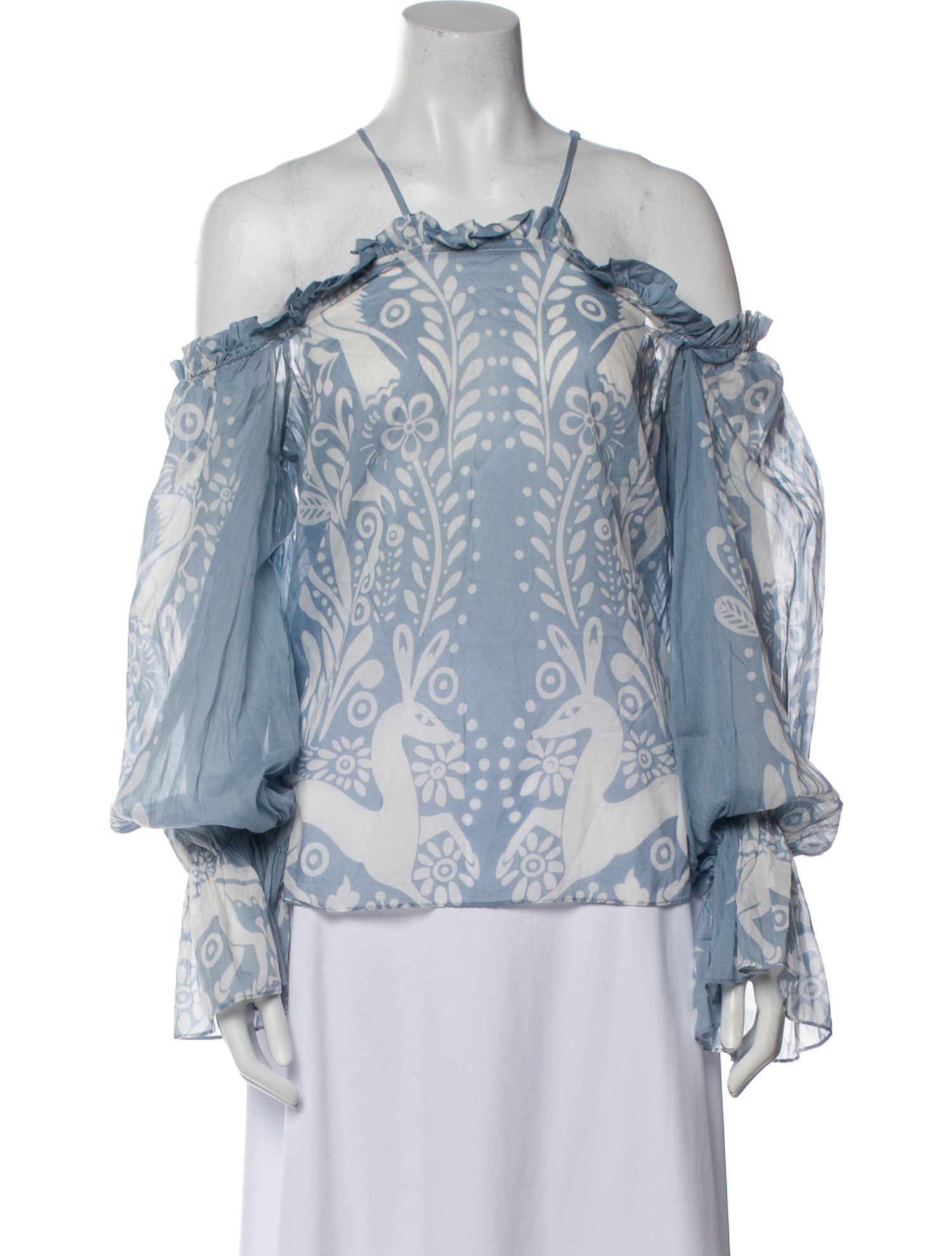 Alice McCall Printed Square Neckline Blouse