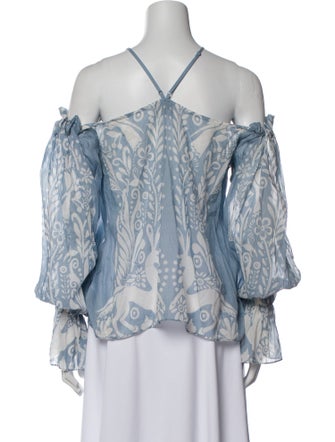 Alice McCall Printed Square Neckline Blouse