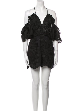 Alice McCall Floral Print V-Neck Romper