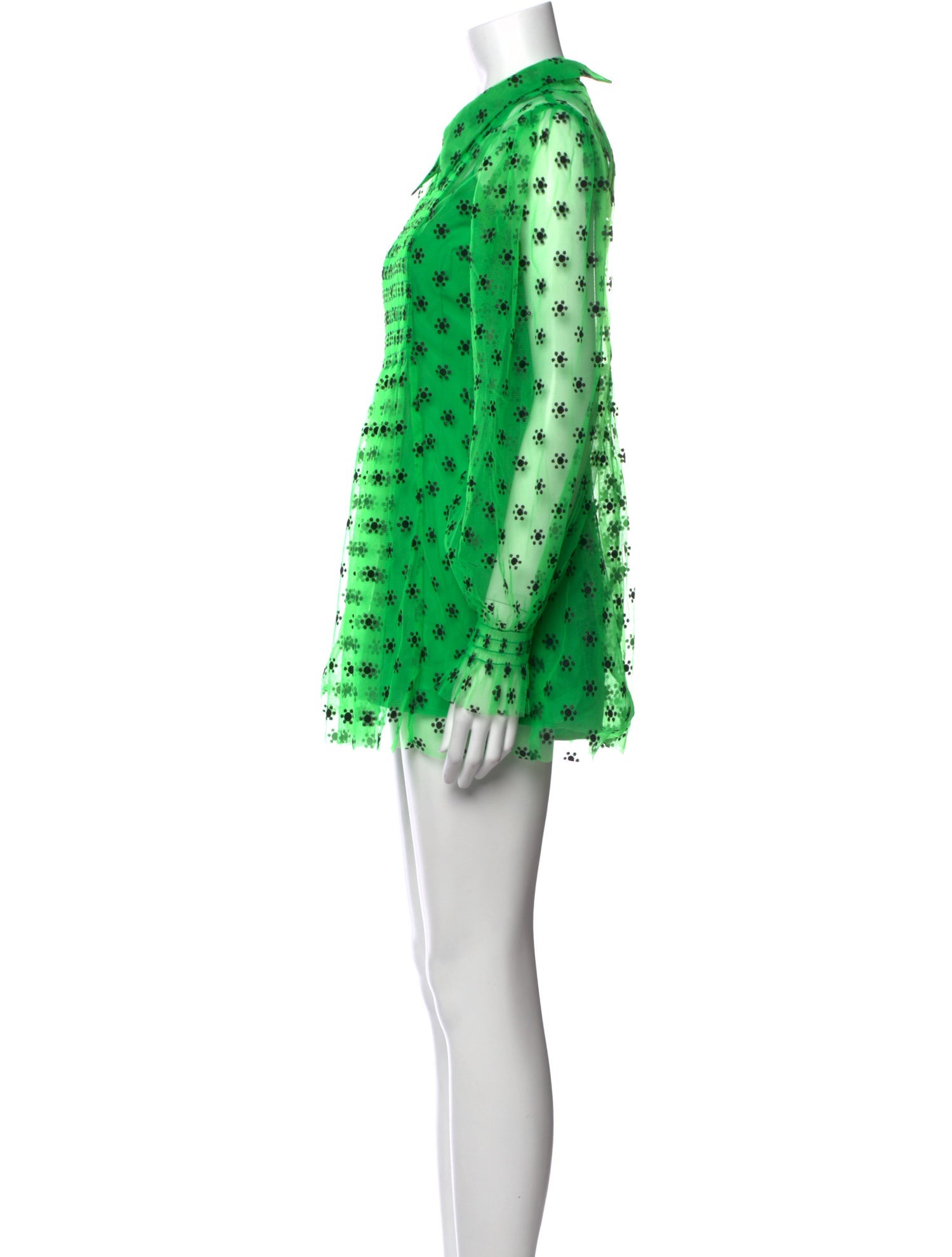 Alice McCall Polka Dot Print Mock Neck Tunic