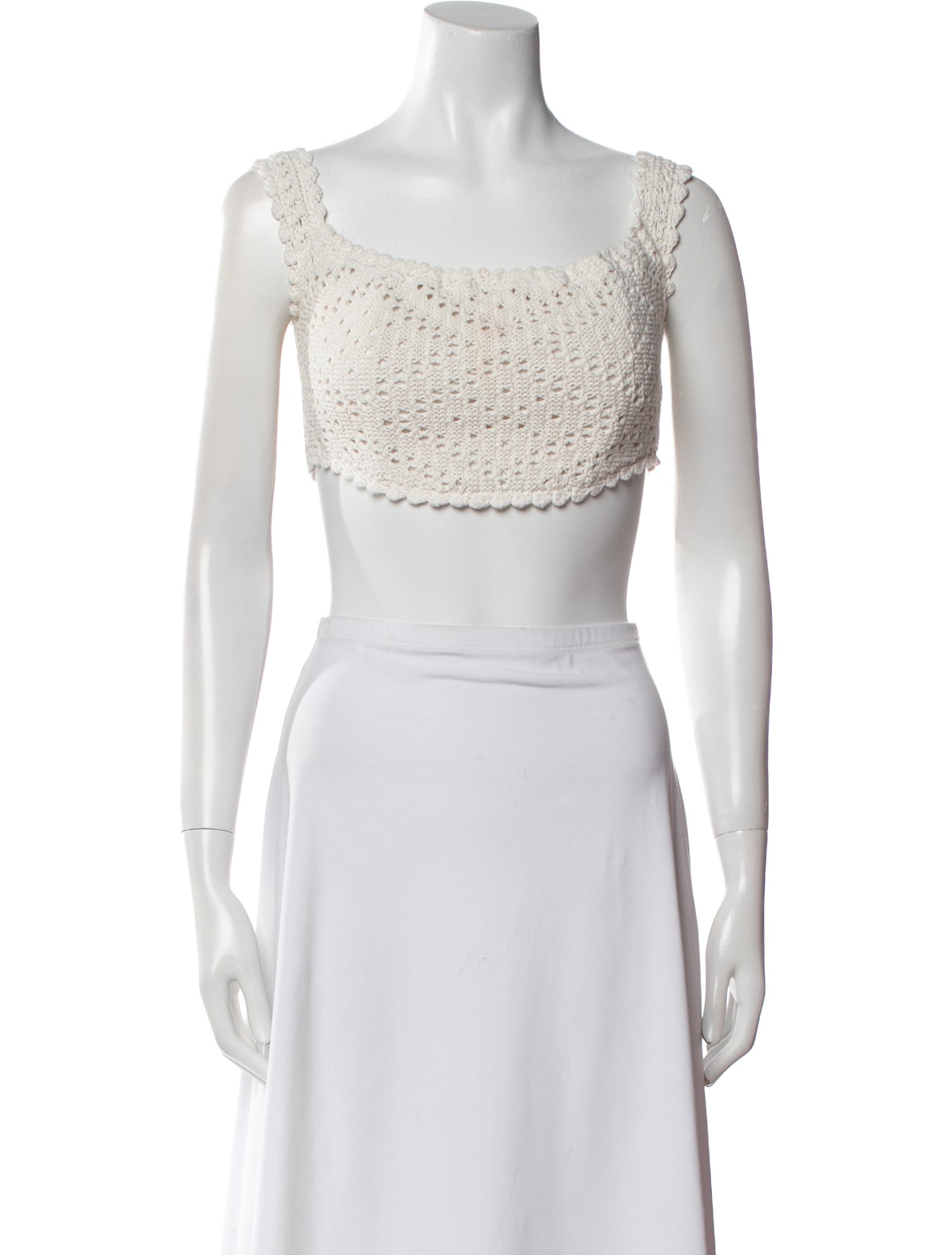 Alice McCall Square Neckline Sleeveless Crop Top