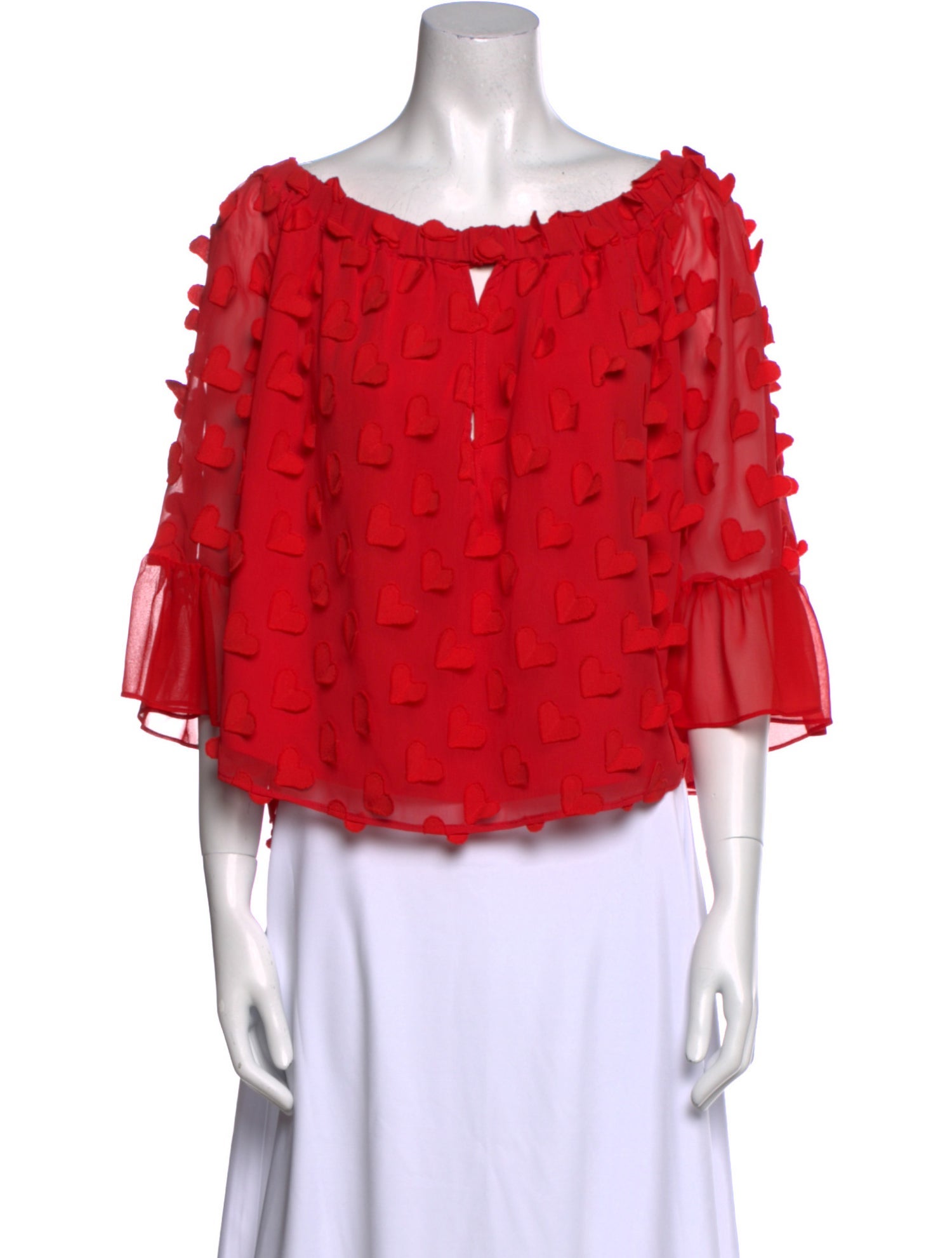 Alice McCall Bateau Neckline Three-Quarter Sleeve Blouse