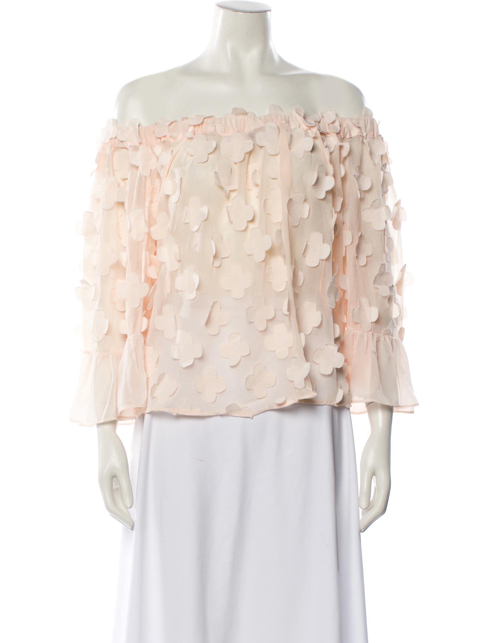 Alice McCall Floral Print Off-The-Shoulder Blouse