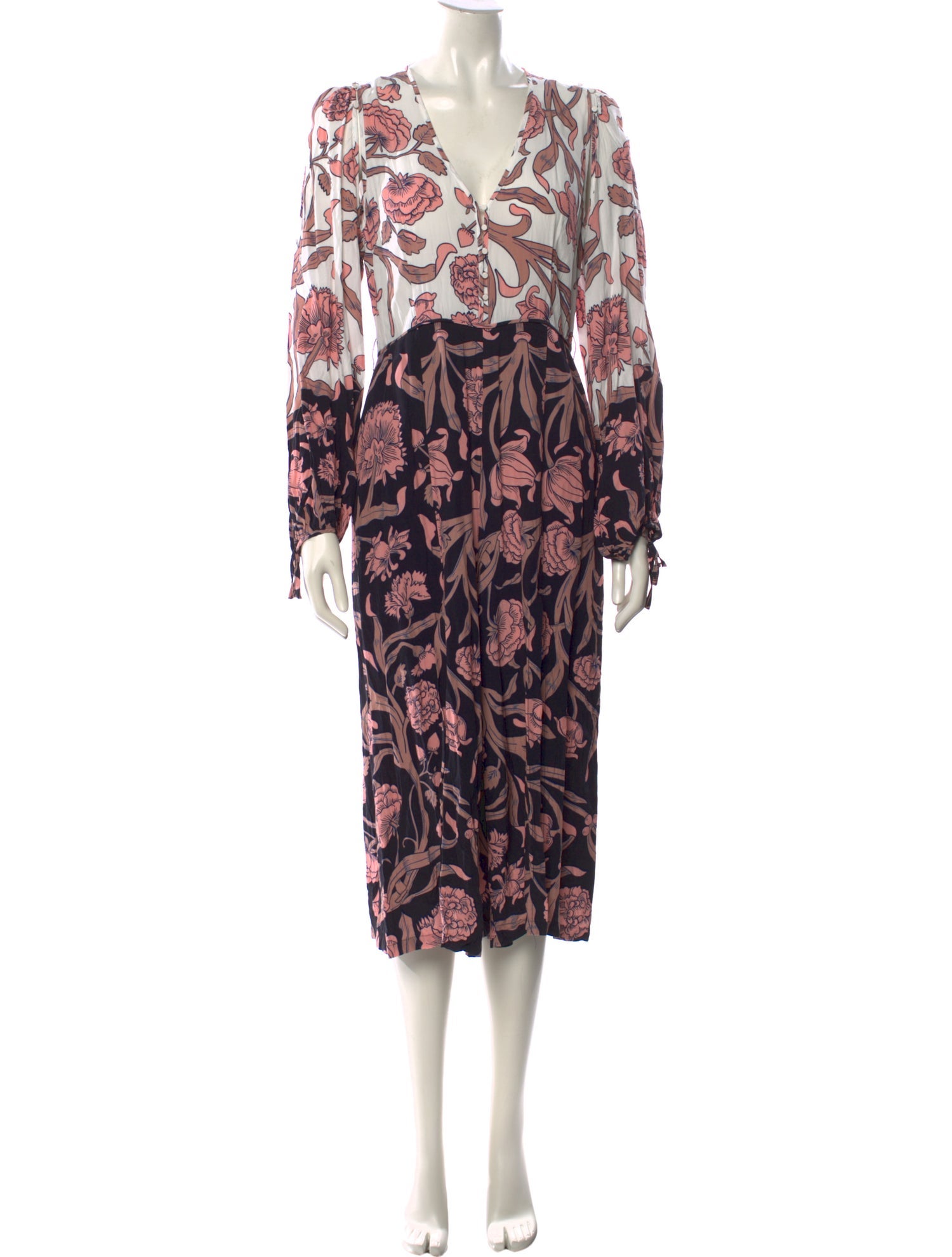 Alice McCall Floral Print V-Neck Jumpsuit