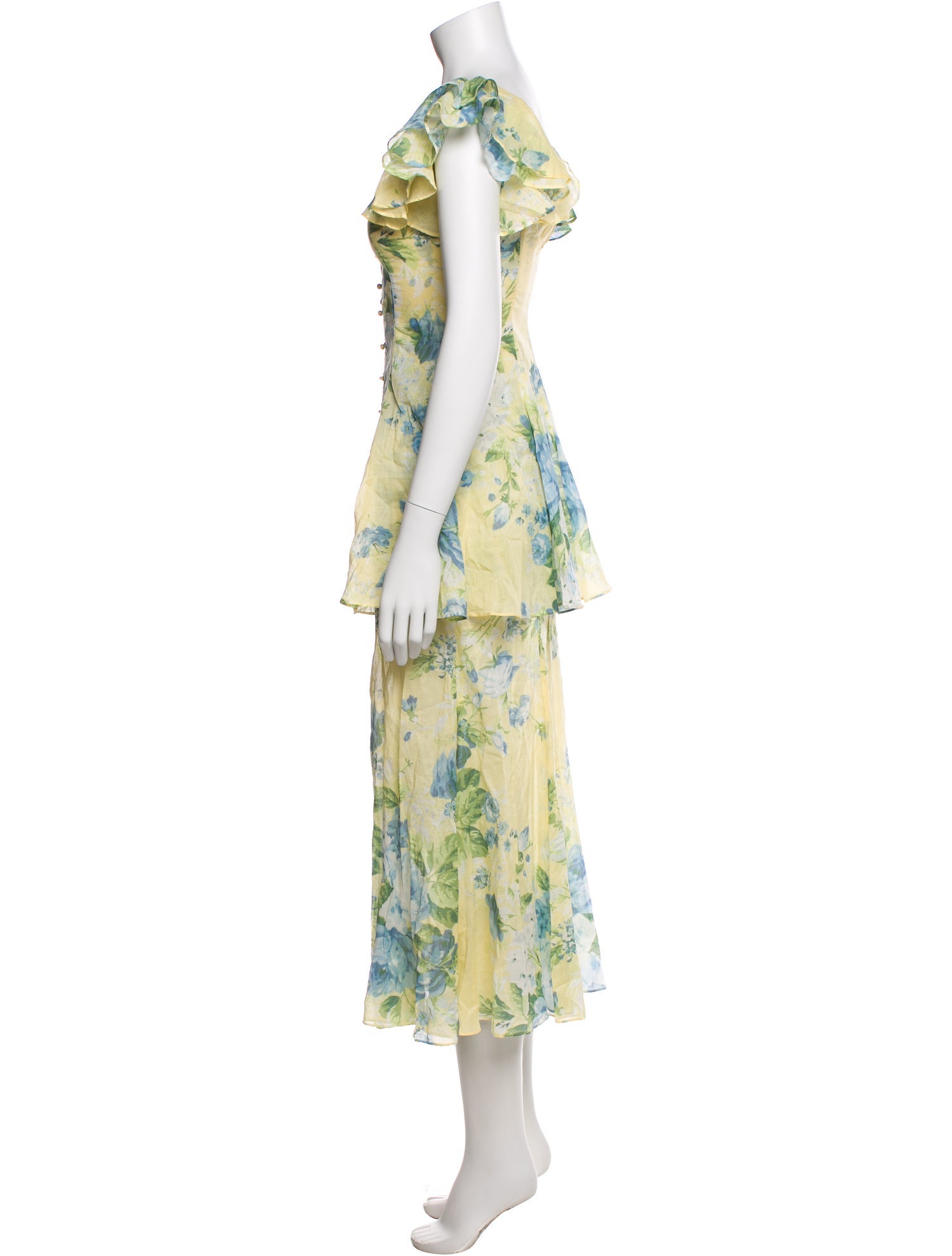 green emerald velvet dress 21SIX Elisabeth Mint Silk Ruffles Dress