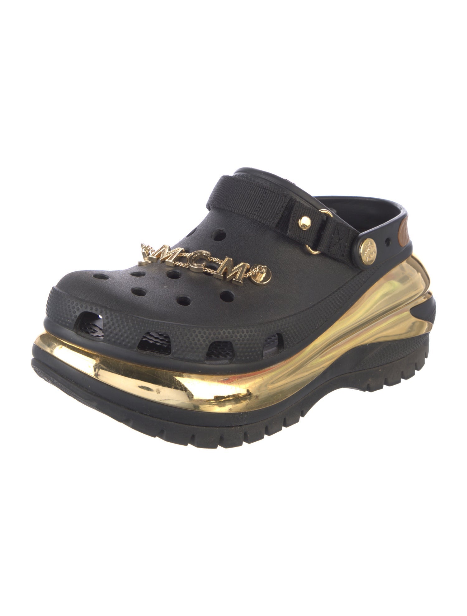 MCM x Crocs Rubber Crystal Embellishments Slingback Flats