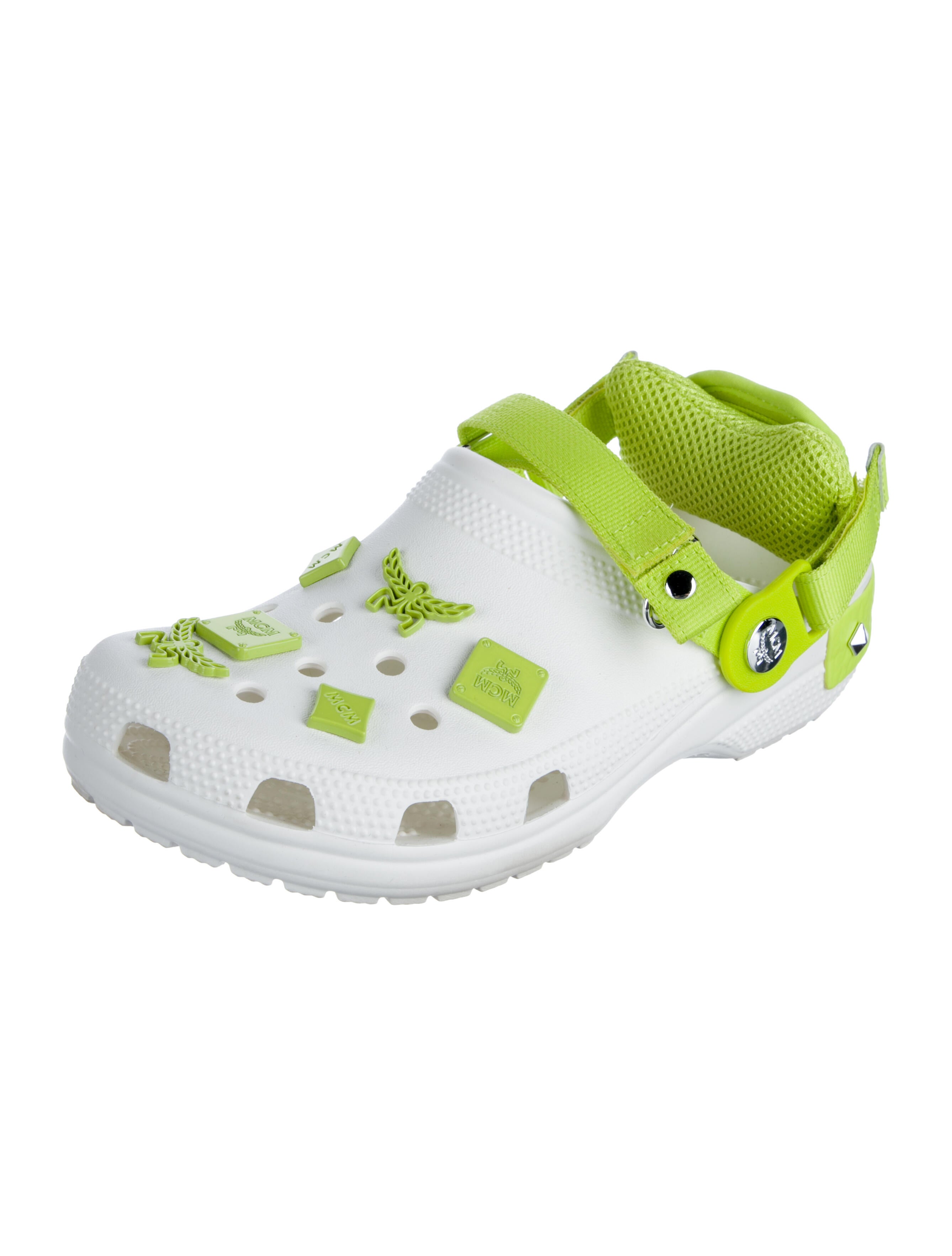 MCM x Crocs Rubber Colorblock Pattern Slingback Flats