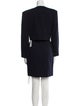 Mouche Pleated Accents Skirt Suit
