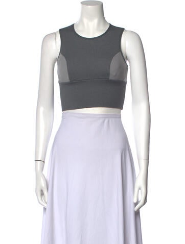 Michi Tops Crew Neck Sleeveless Crop Top XS
