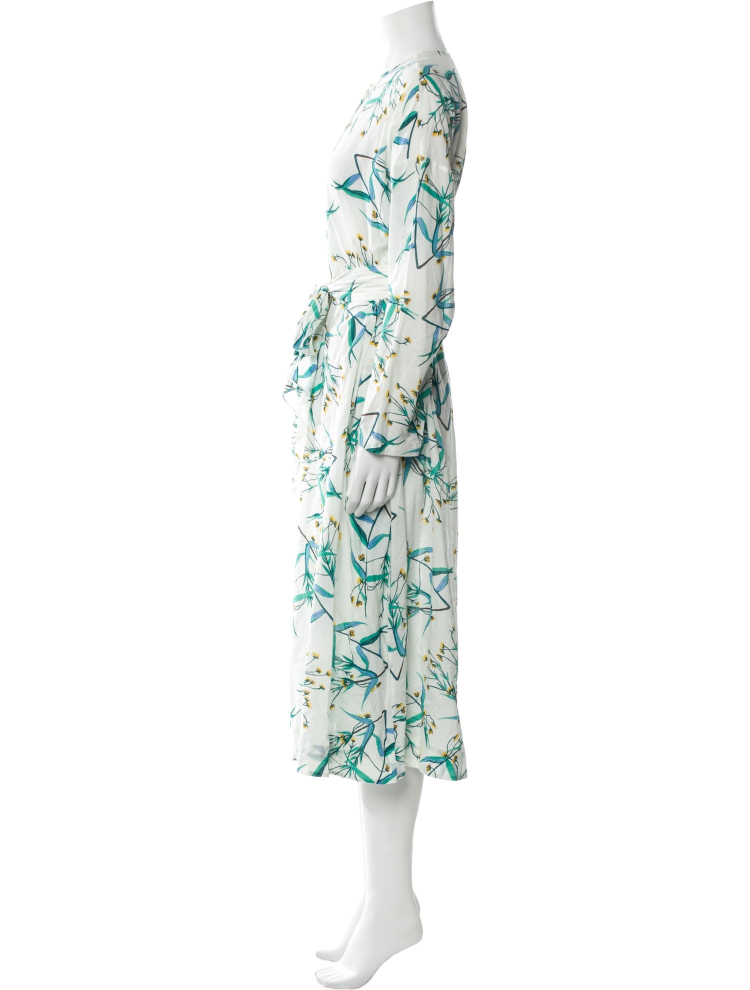 Mii Collection Floral Print Midi Length Dress