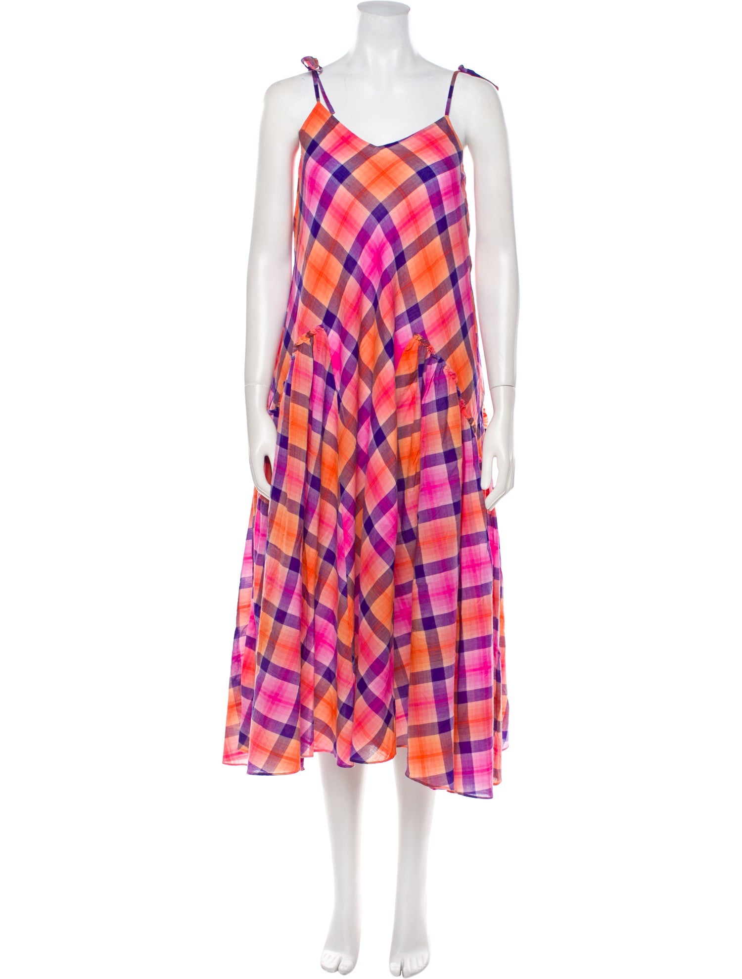 Mii Collection Plaid Print Long Dress w/ Tags