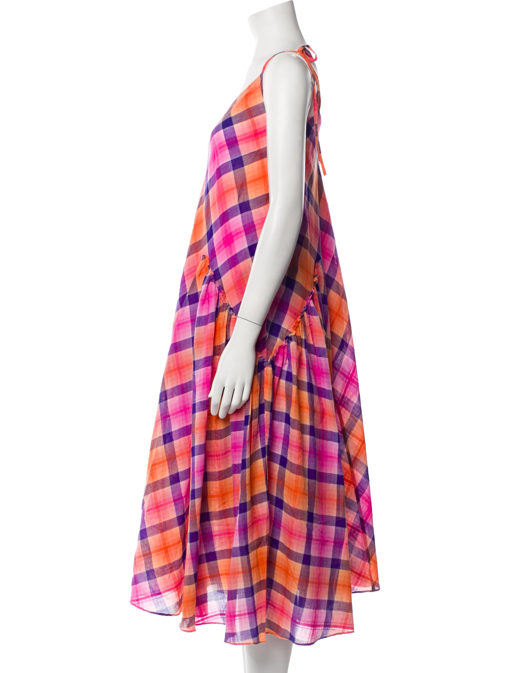 Mii Collection Plaid Print Midi Length Dress w/ Tags
