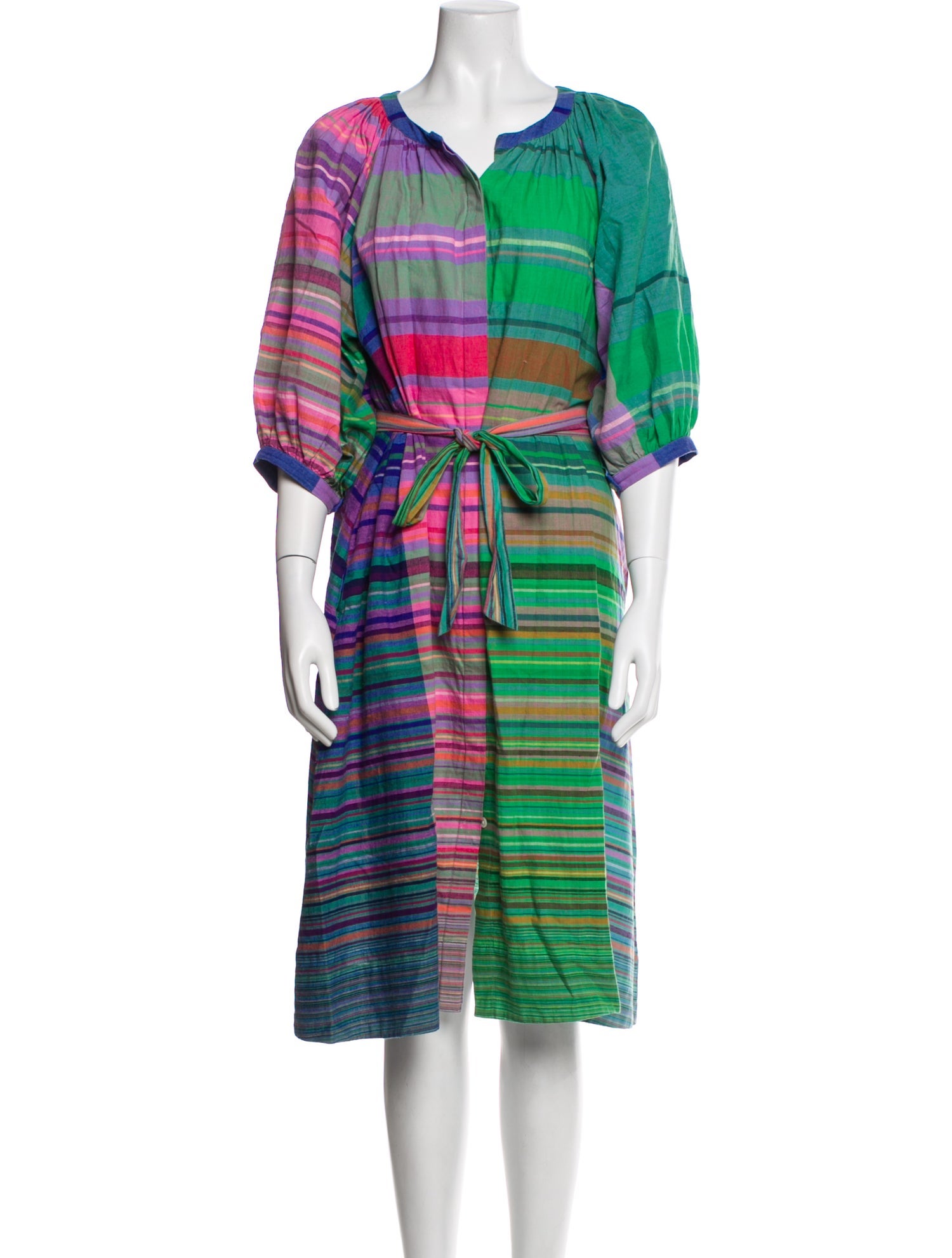 Mii Collection Striped Knee-Length Dress