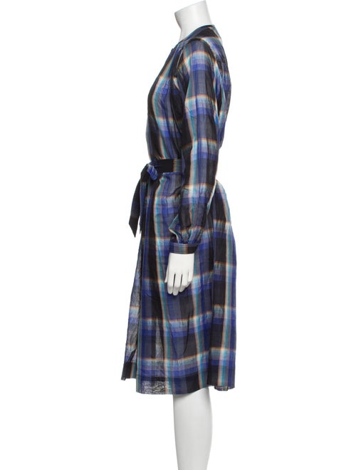 Mii Collection Plaid Print Midi Length Dress