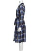 Mii Collection Plaid Print Midi Length Dress