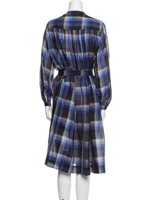 Mii Collection Plaid Print Midi Length Dress