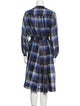Mii Collection Plaid Print Midi Length Dress