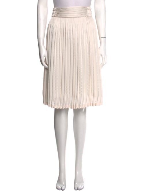 Maille Clu Pleated Accents Knee-Length Skirt