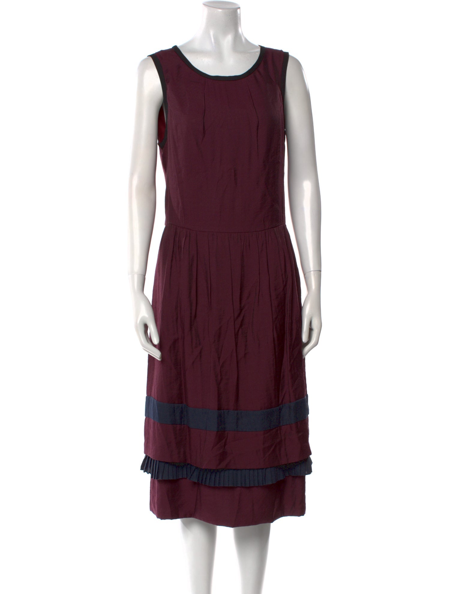 MORINE COMTE MARANT Scoop Neck Midi Length Dress