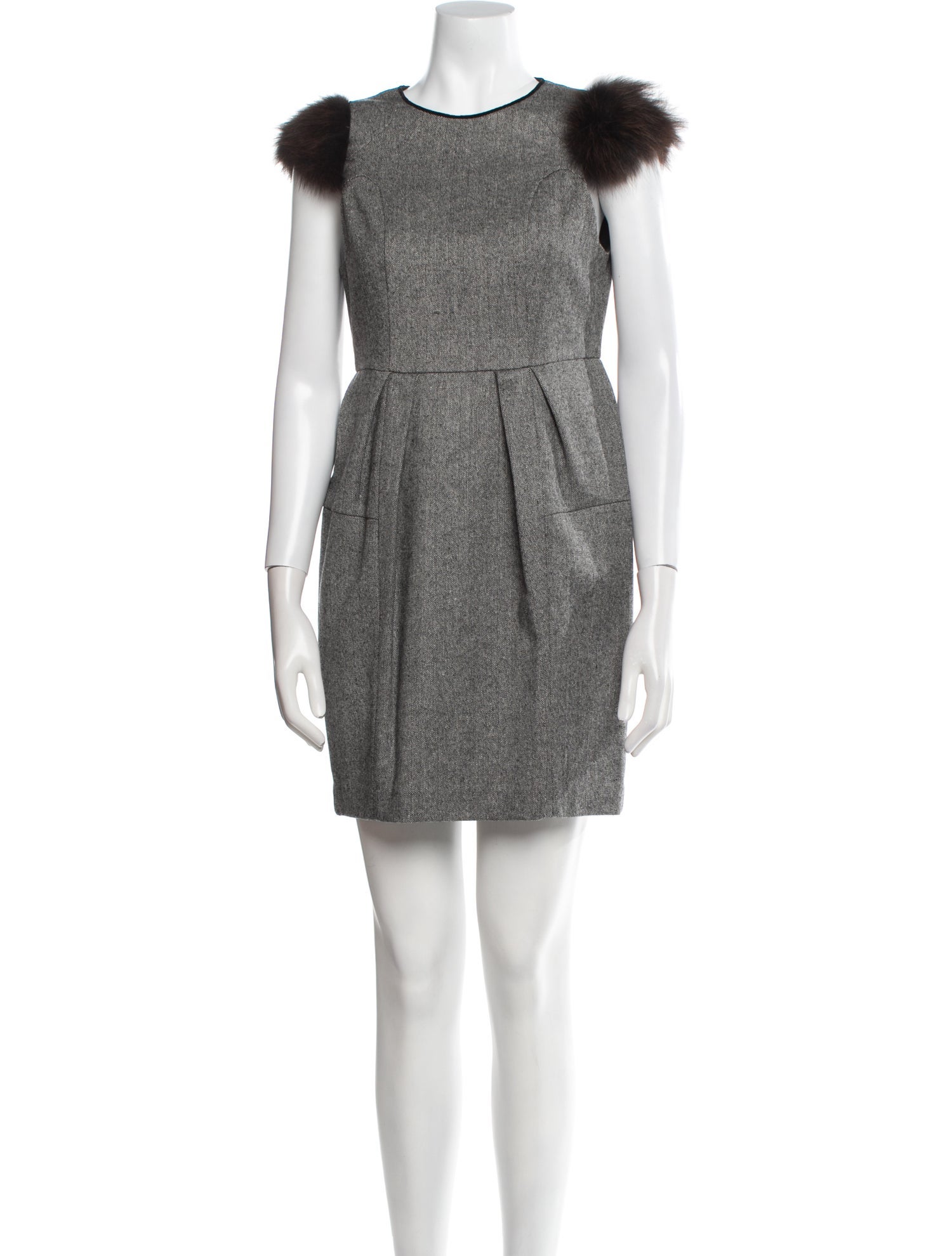 MORINE COMTE MARANT Colorblock Pattern Mini Dress
