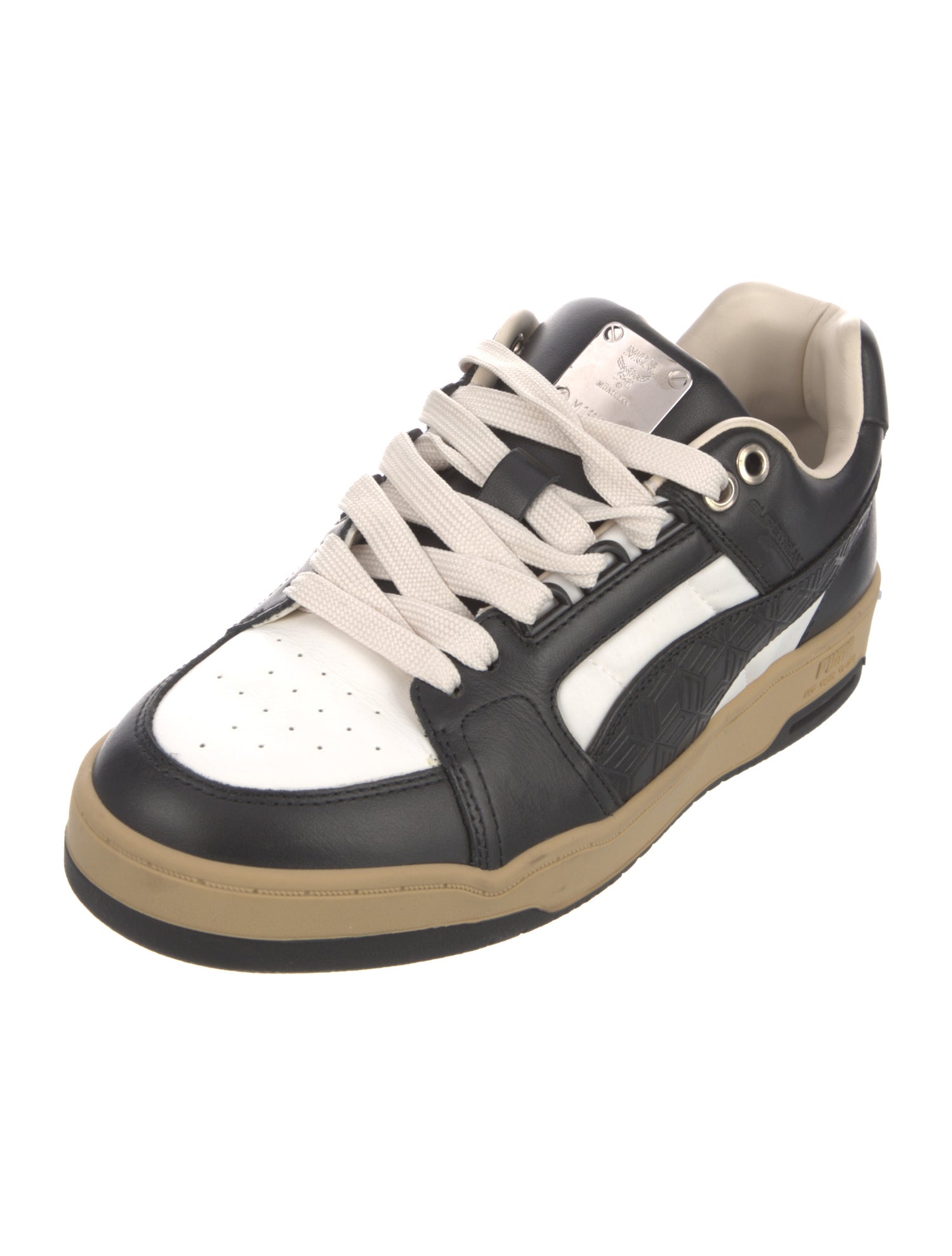 MCM x Puma Leather Colorblock Pattern Sneakers