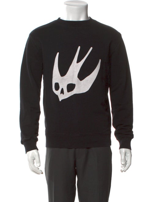 McQ Swallow Graphic Print Crew Neck Sweatshirt