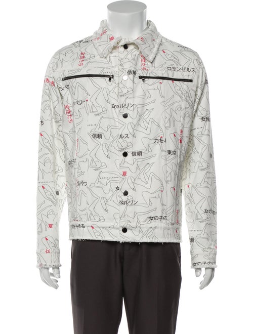 Marcell Von Berlin Graphic Print Denim Jacket Deni