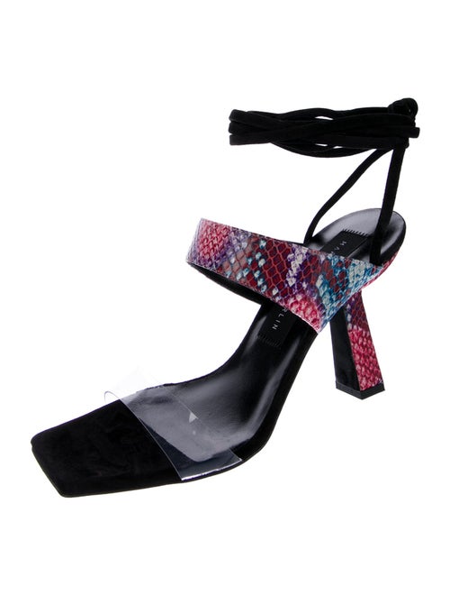 Marcell Von Berlin Leather Animal Print Sandals