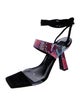 Marcell Von Berlin Leather Animal Print Sandals