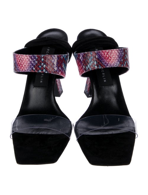 Marcell Von Berlin Leather Animal Print Sandals