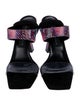 Marcell Von Berlin Leather Animal Print Sandals