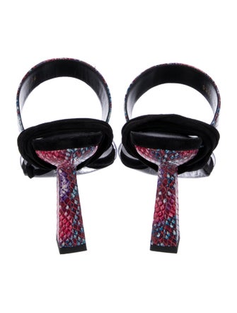 Marcell Von Berlin Leather Animal Print Sandals