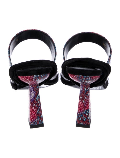 Marcell Von Berlin Leather Animal Print Sandals