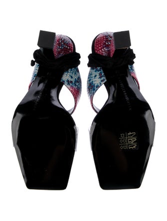 Marcell Von Berlin Leather Animal Print Sandals