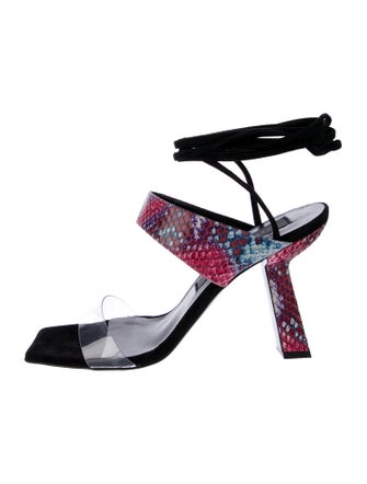 Marcell Von Berlin Leather Animal Print Sandals