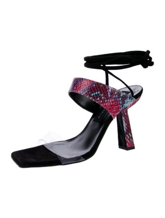Marcell Von Berlin Leather Animal Print Sandals
