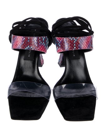 Marcell Von Berlin Leather Animal Print Sandals