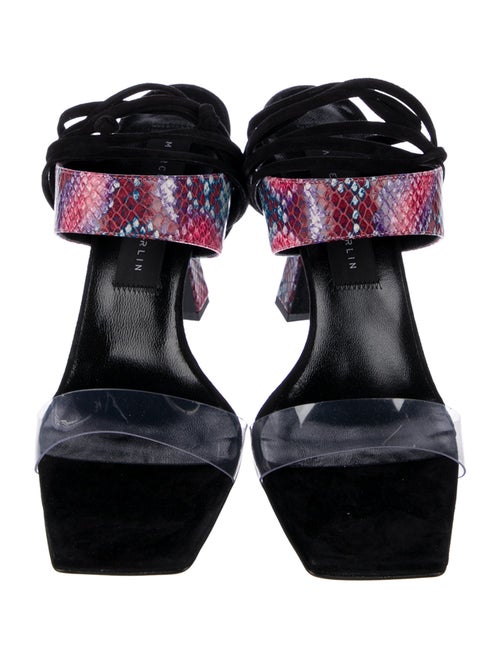 Marcell Von Berlin Leather Animal Print Sandals