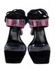 Marcell Von Berlin Leather Animal Print Sandals