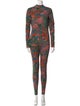 Marcell Von Berlin Printed Mock Neck Jumpsuit