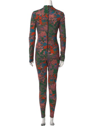 Marcell Von Berlin Printed Mock Neck Jumpsuit