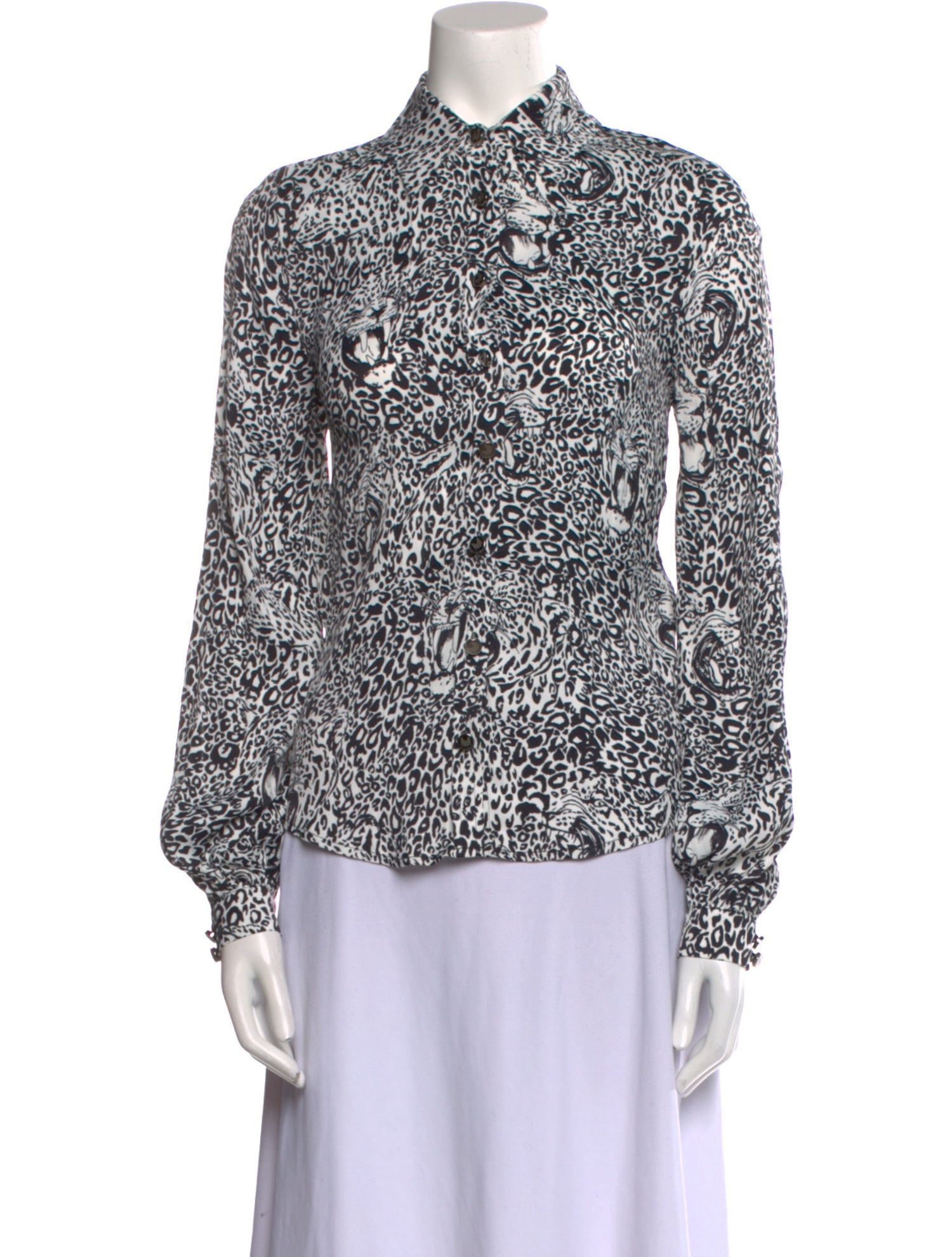 Marcell Von Berlin Printed Long Sleeve Blouse w/ Tags