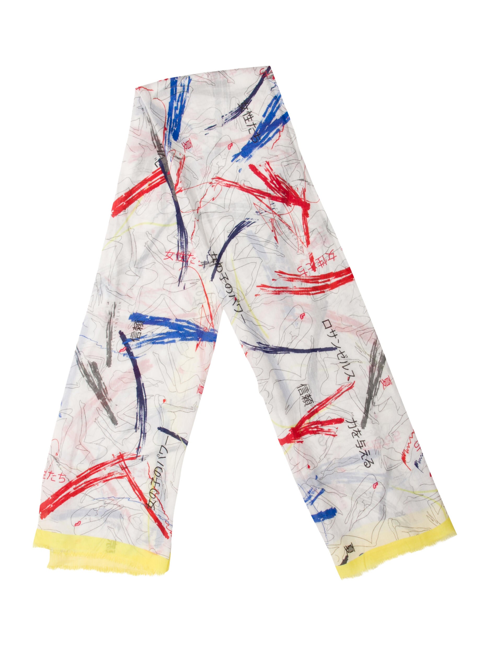 Marcell Von Berlin Cashmere Printed Scarf w/ Tags