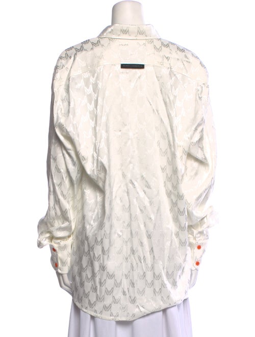 Marcell Von Berlin Printed Long Sleeve Button-Up Top
